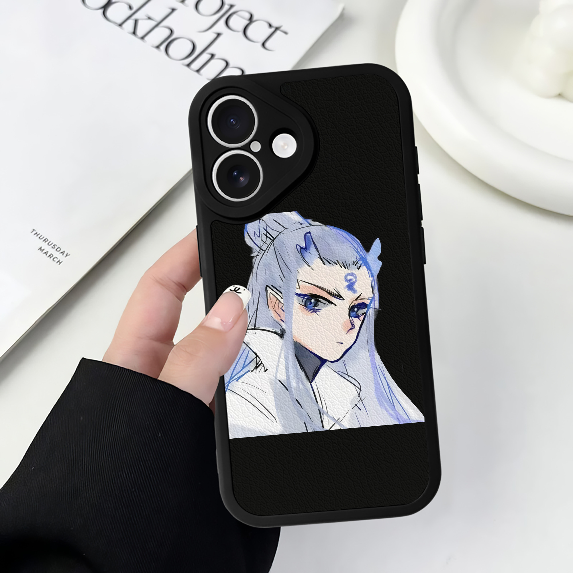 （画像用） Ne Zha 2 ナタ 魔童の大暴れ 【iPhone 16シリーズ対応】シリコンスマホケース（レザー調） 材質：シリコン